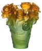 Vase vert & orange - Daum